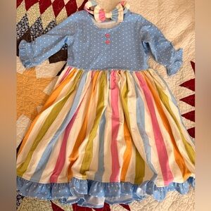 Eleanor Rose pastel rainbow dress 7/8